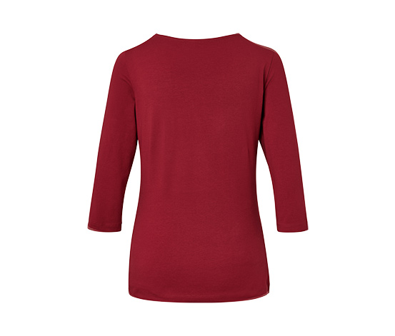Shirt mit 3/4-Arm, bordeauxrot