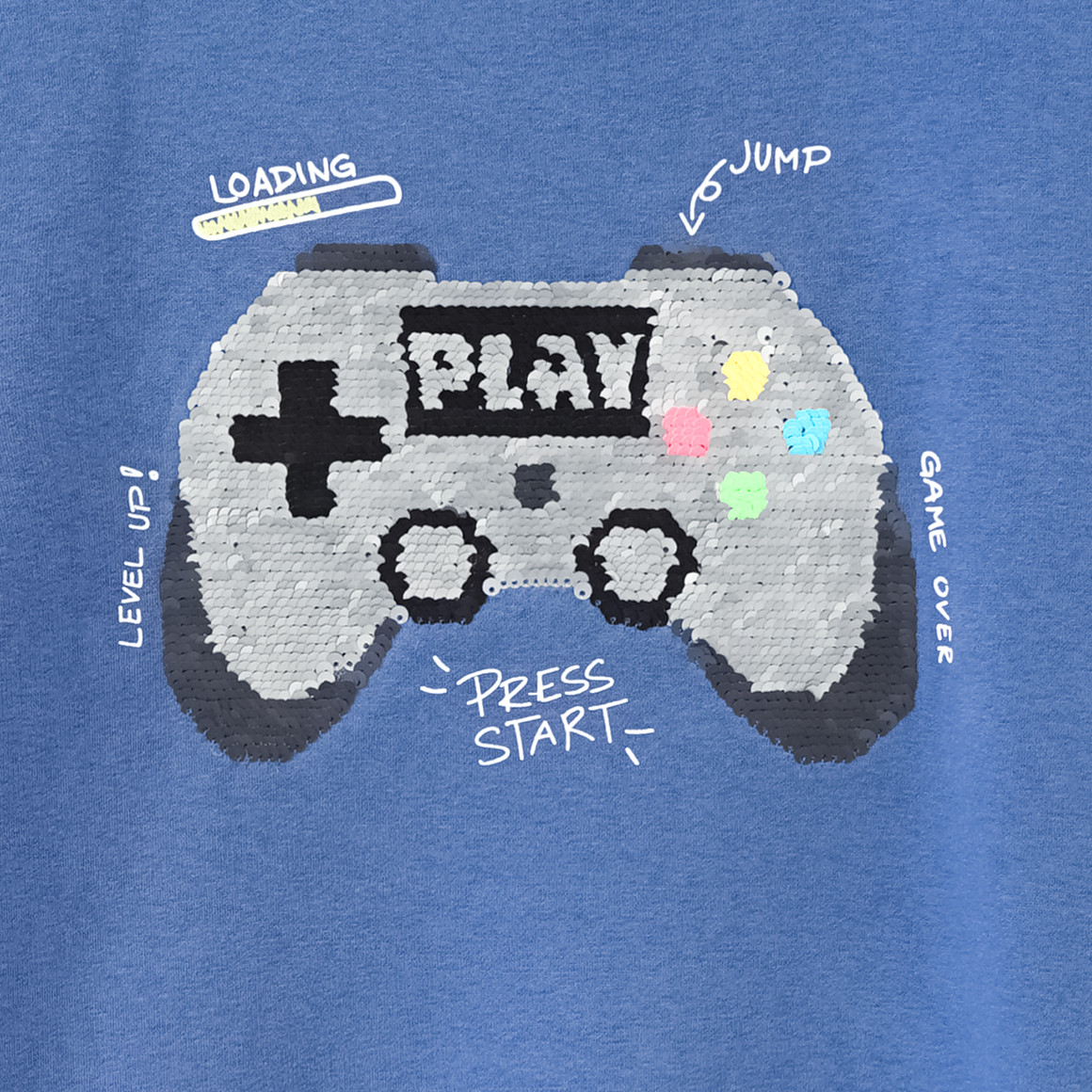 Yigga Jungen Sweatshirt mit Wendepailletten hellblau
