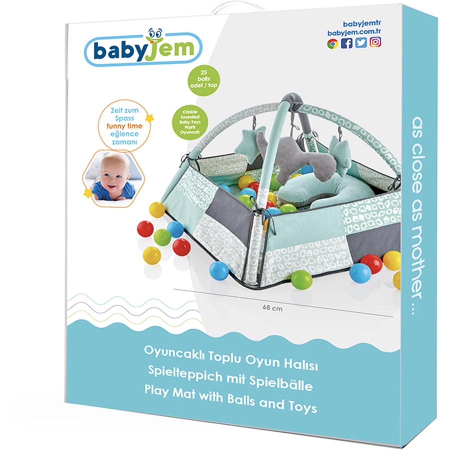 babyGO - Spielmatte mit Bällen grün