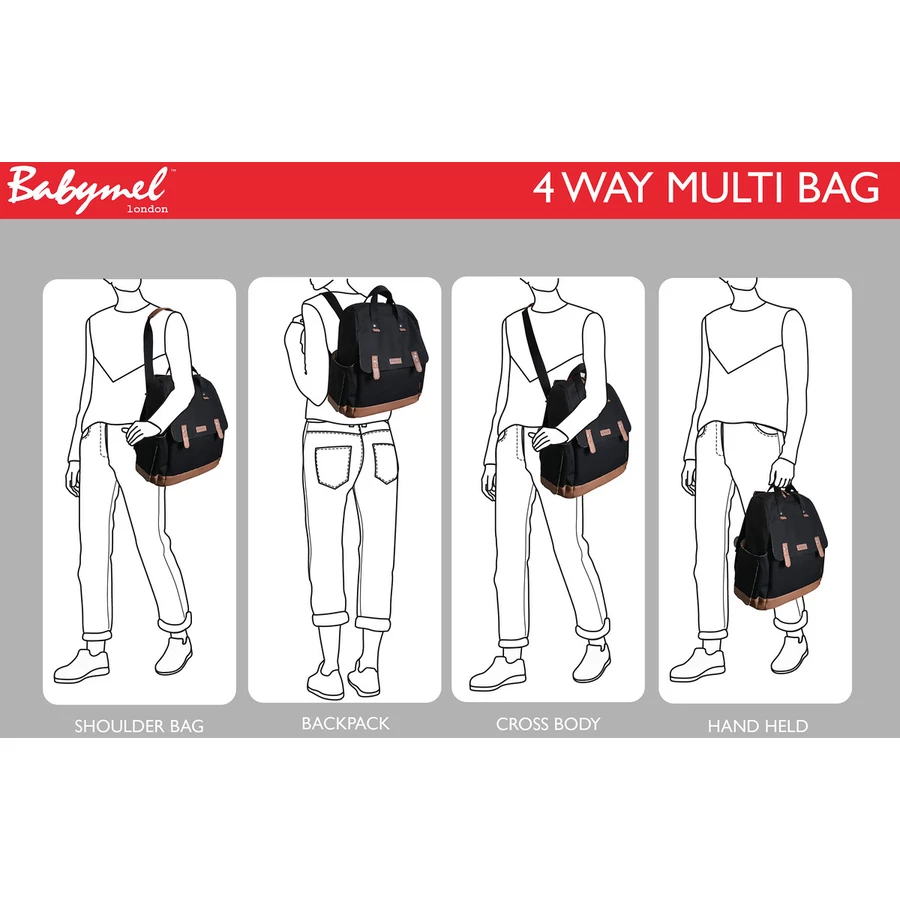 Babymel Wickelrucksack ECO Robyn Navy Stripe