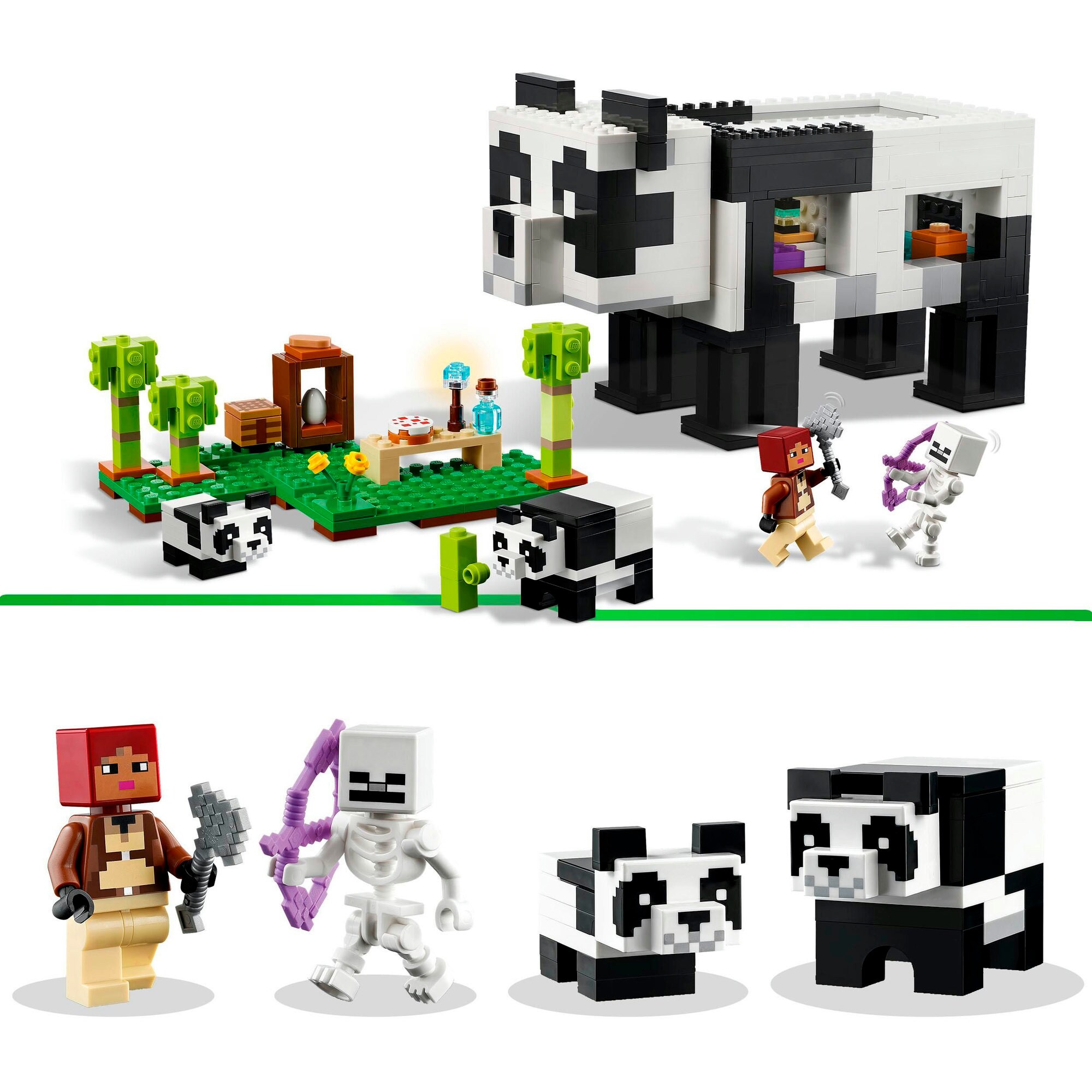 LEGO Konstruktionsspielzeug Minecraft Das Pandahaus