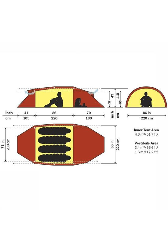 Hilleberg Hilleberg Kaitum GT 4-Persoons Tunneltent