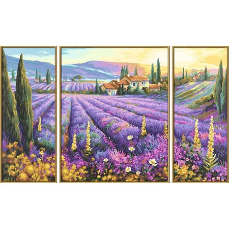 Schipper Malen nach Zahlen Lavendelfelder (Triptychon)