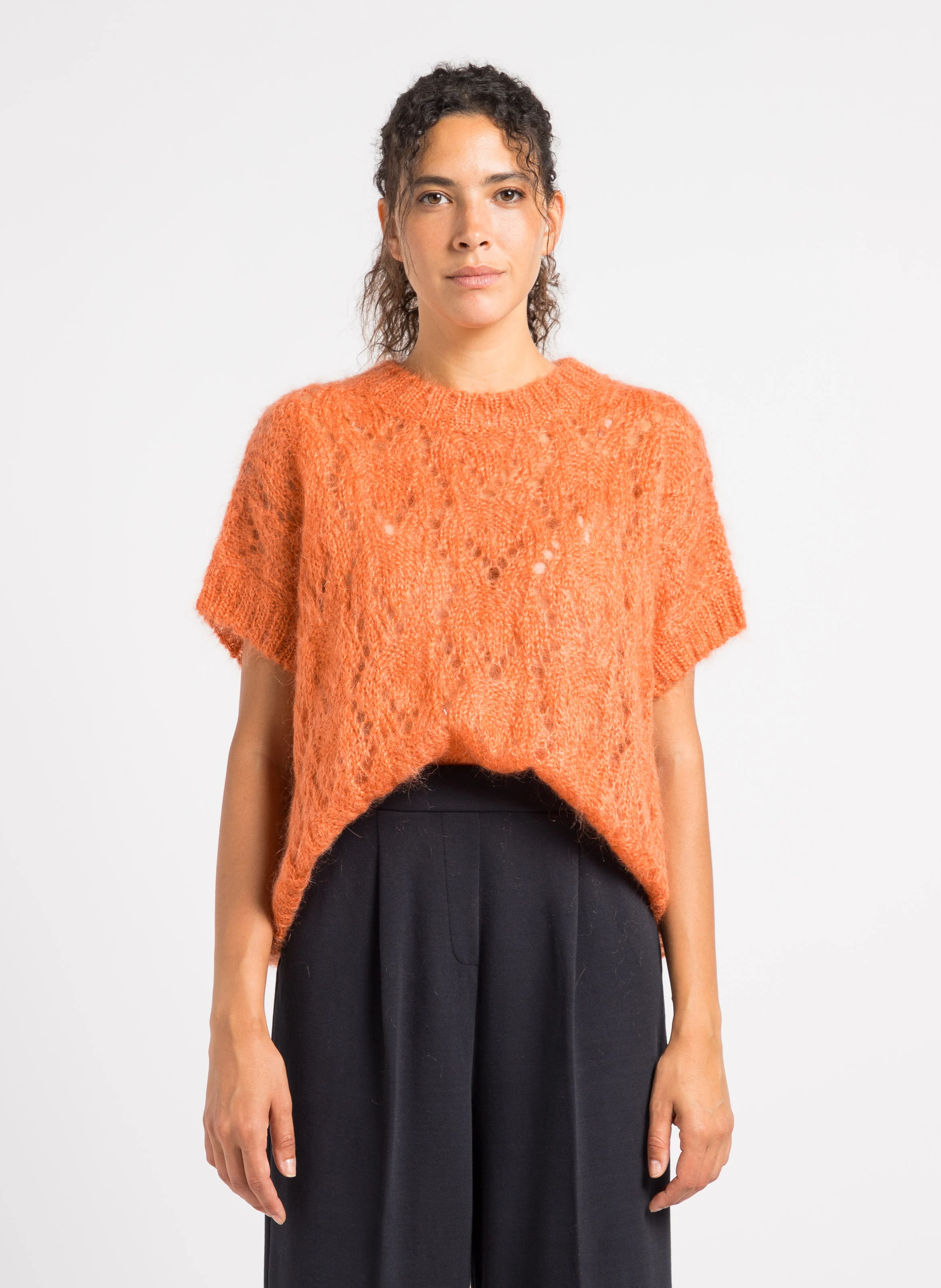 ABE - Pull col rond ample | Orange