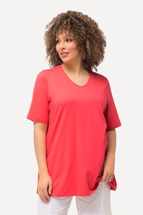 T-Shirt, A-Linie, V-Ausschnitt, Halbarm