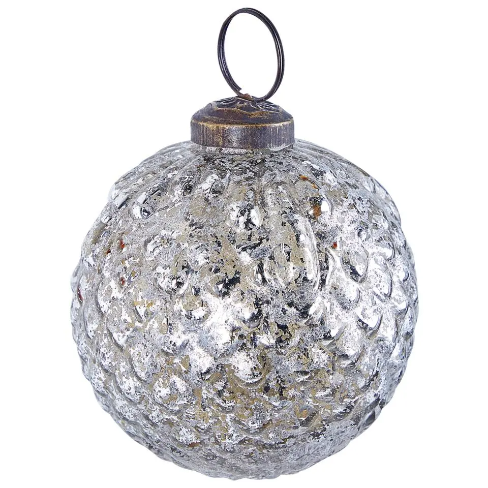 ARGENTIN - Kerstballen set van 6 - Zilver - Glas