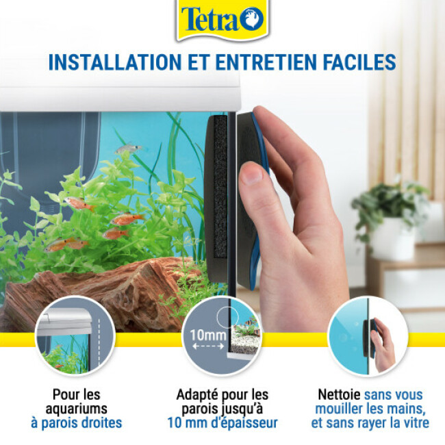 Lave-vitre aimanté Tetra Magnet Cleaner pour aquarium