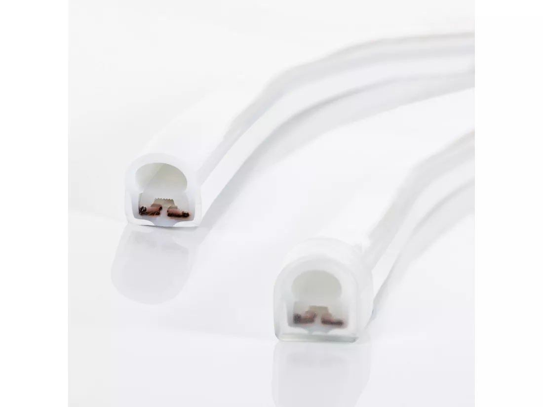 Bobine Gaine Néon LED Flexible Dimmable 7.5W/m 220V AC 120 LED/m 50m Semi-circulaire 180° Blanc Froid IP67 Coupe Tous les 100cm 6000K Blanc froid