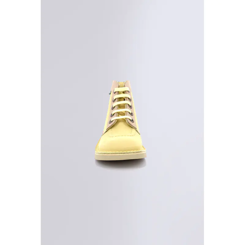 Kick col Jaune saumon BOTTINES Cuir Fille