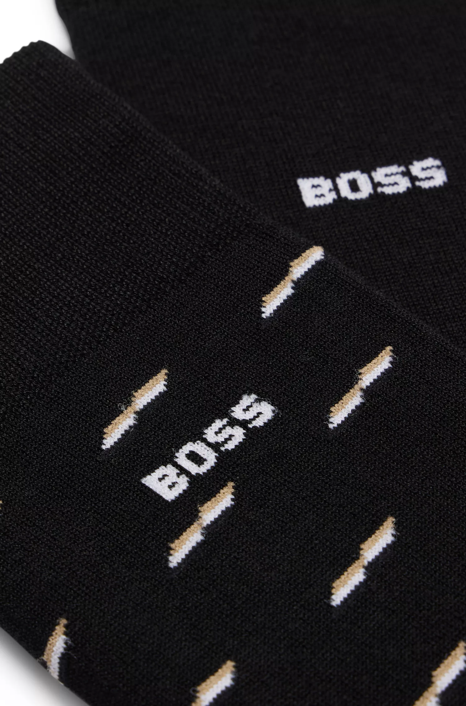 BOSS Black - Pacote com dois pares de meias em mistura de algodão.