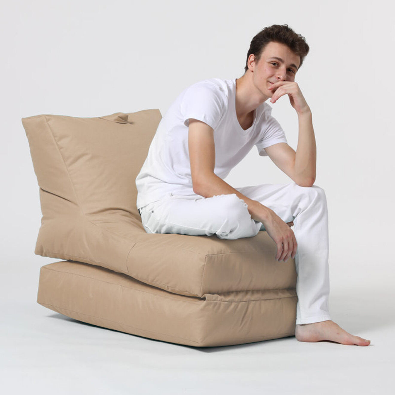 Homitis Pouf Siesta marron - 55x40x40 cm