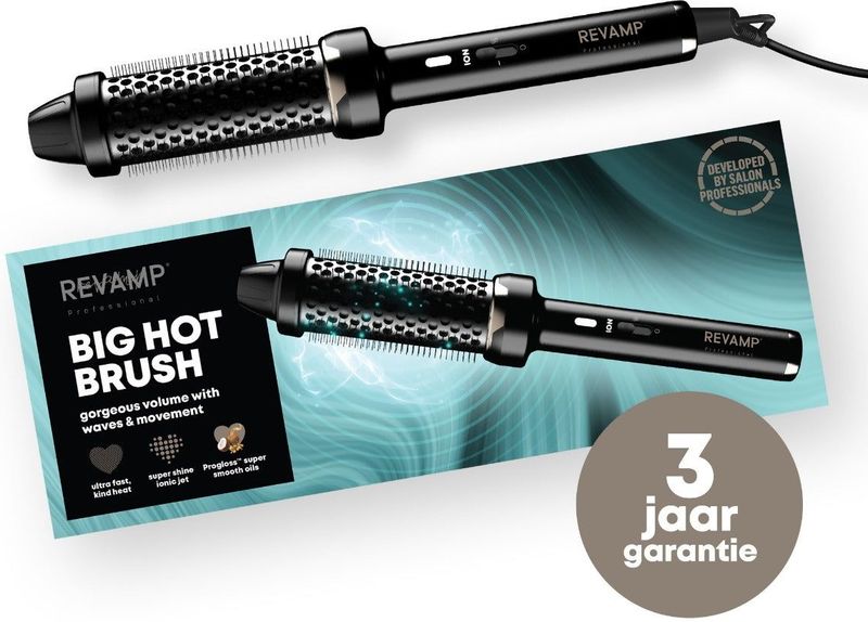 Revamp - Progloss BR1400A - Warmteborstel - Zwart - 190 GR - Ionentechnologie
