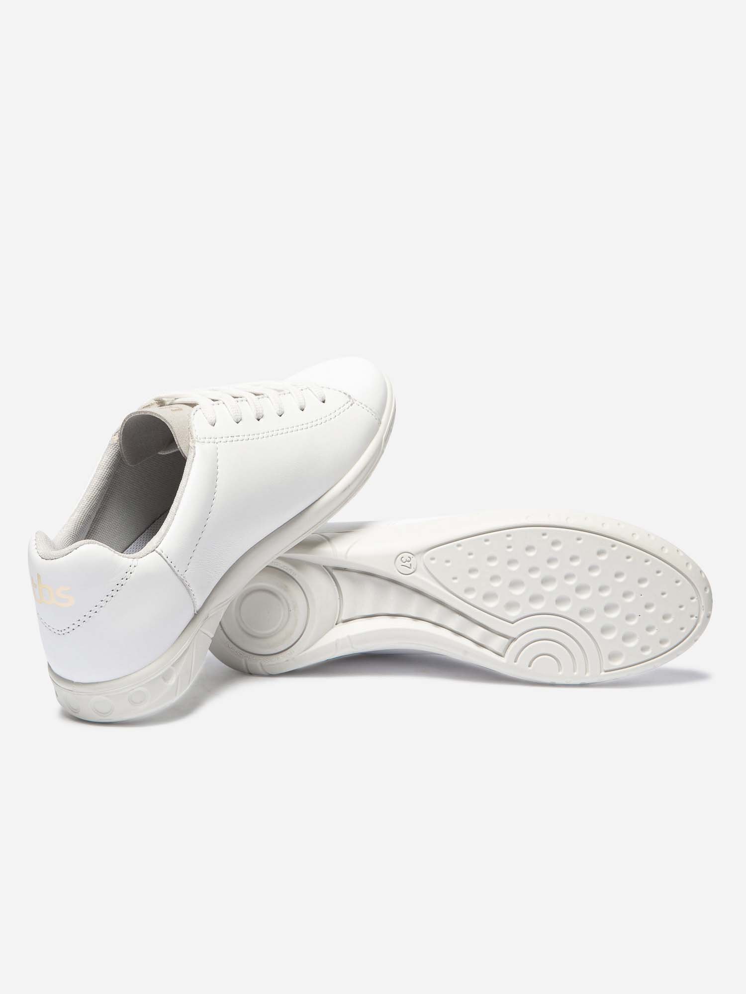 Baskets Femme Fabriquées en France Dessus Cuir Blanc