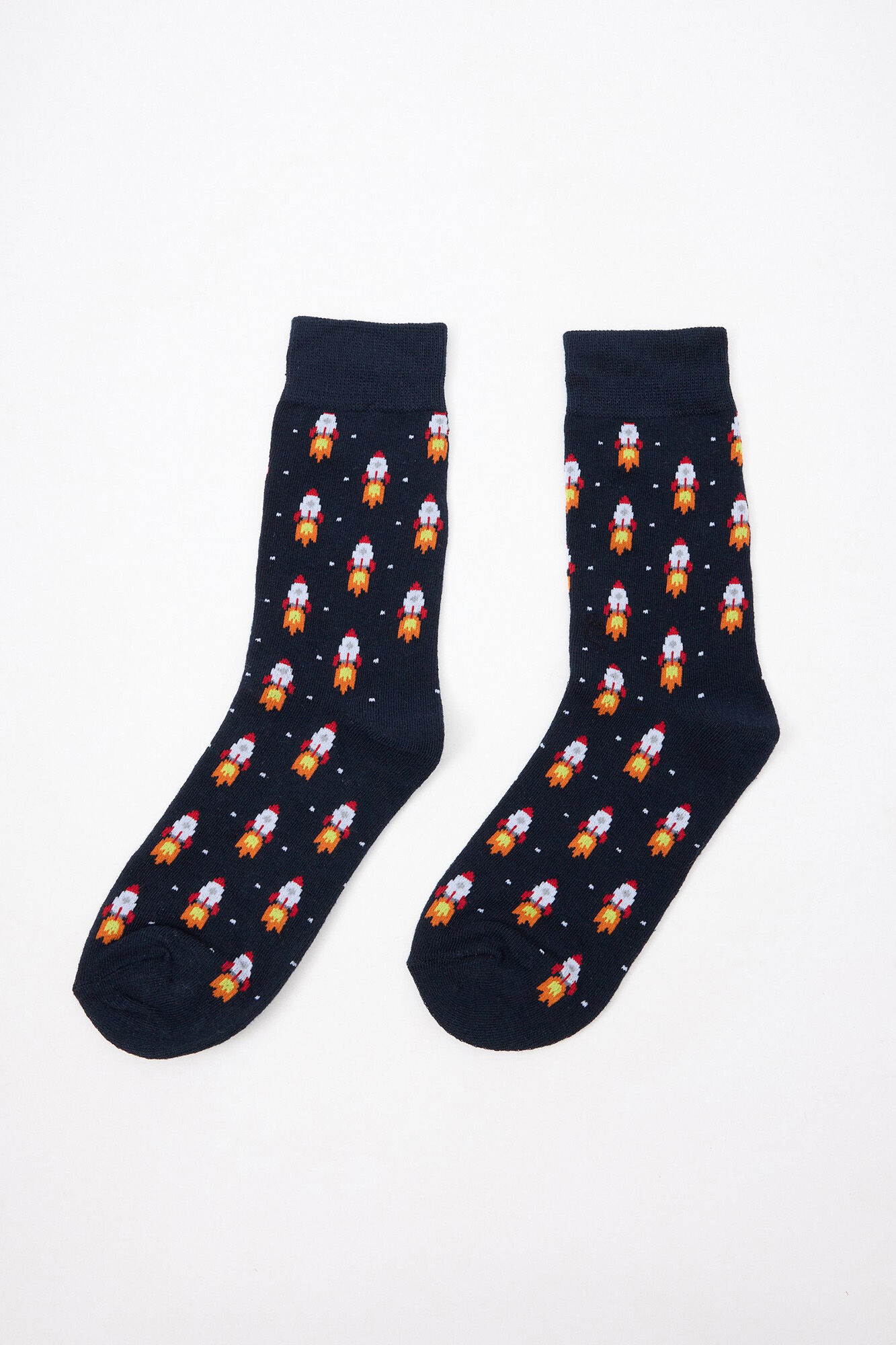 Pacote com 2 pares de meias fantasia masculinas