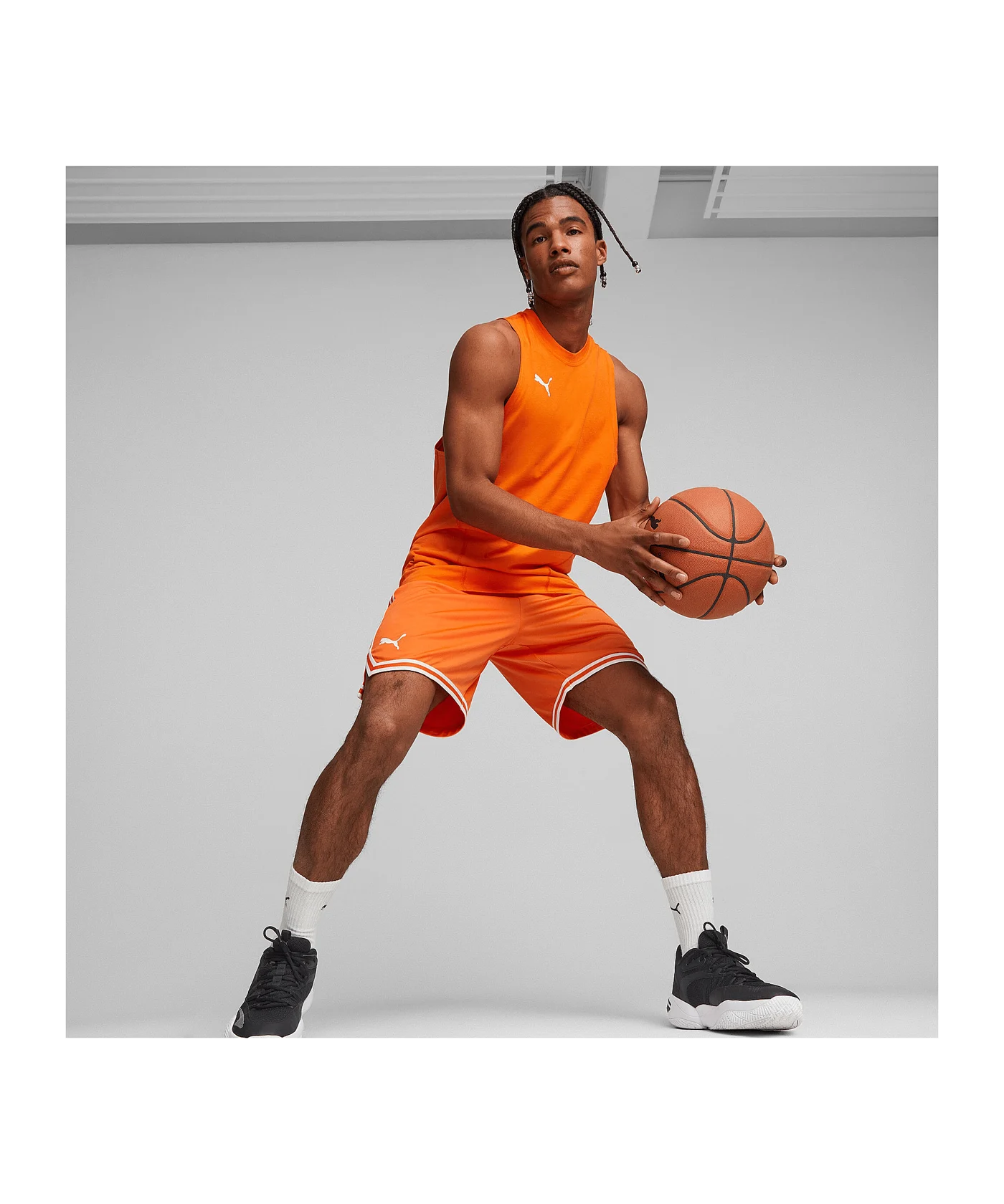 PUMA Hoops Team Game Short Orange F08