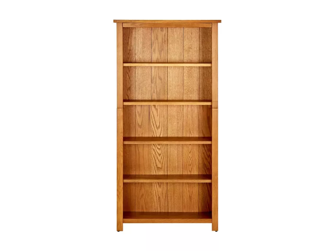 Bibliothèque à 5 étagères 70x22x140 cm Bois de chêne massif