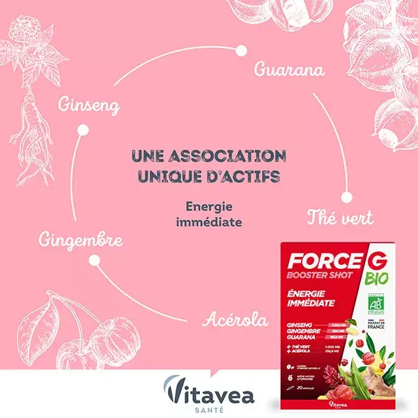 Vitavea Force G Booster Shot Bio Energia Imediata - 20 ampolas
