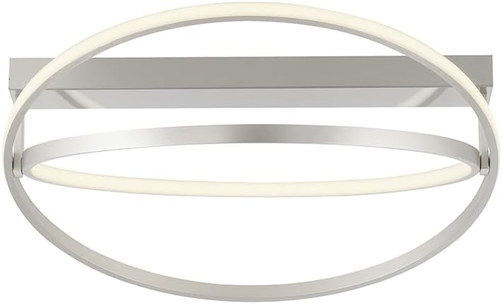 Paul Neuhaus LED Deckenleuchte Q-BELUGA Smart Home, dimmbar warmweiß – kaltweiß, Alexa kompatibel, Fernbedienung, geschwungenes Design (Stahl)