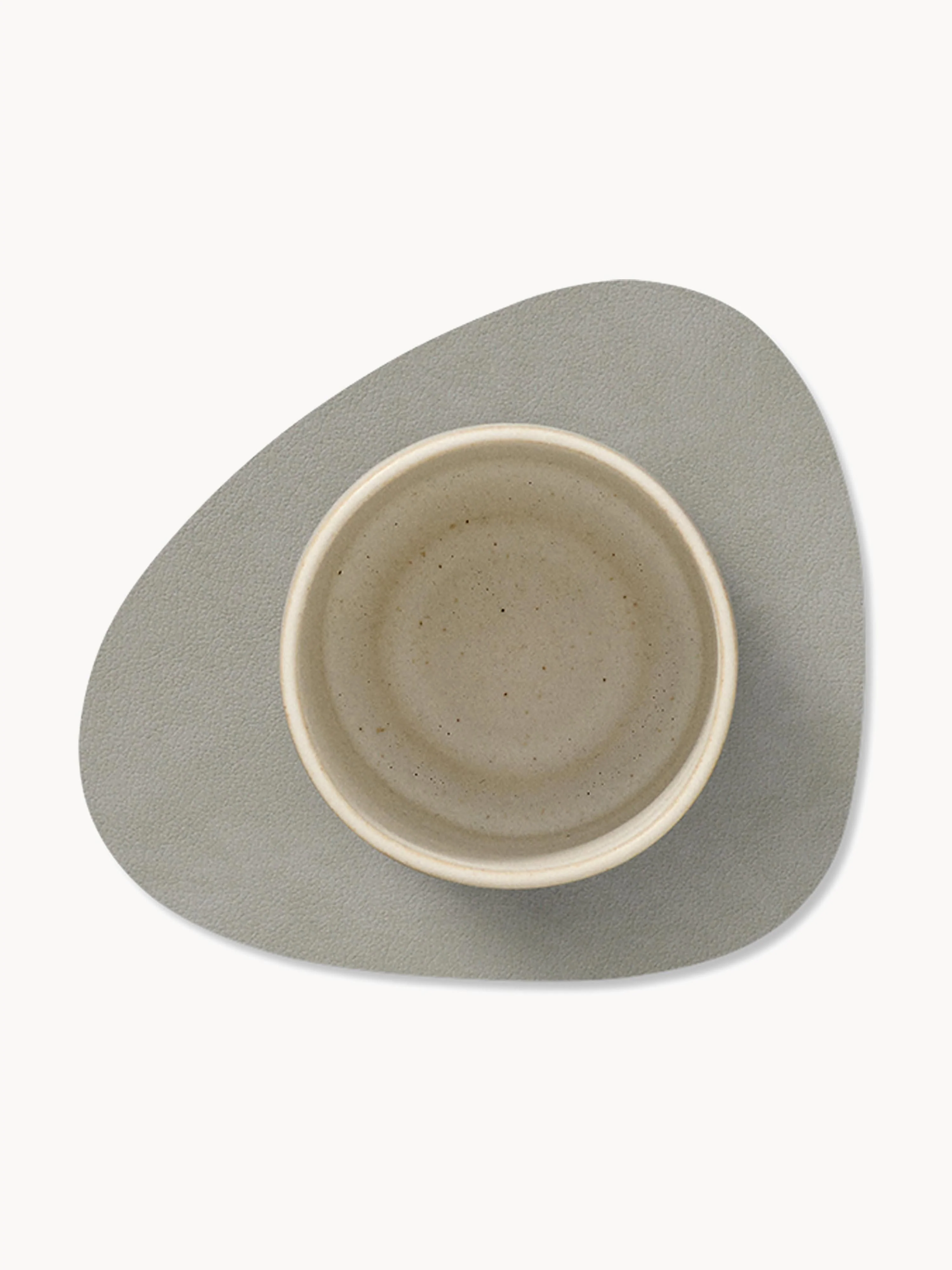 Asymmetrische leren placemats Curve, 4 stuks