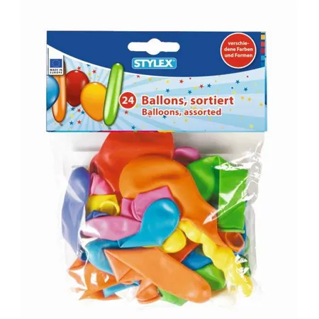 Stylex Luftballons, 24er Beutel, farbig sortiert