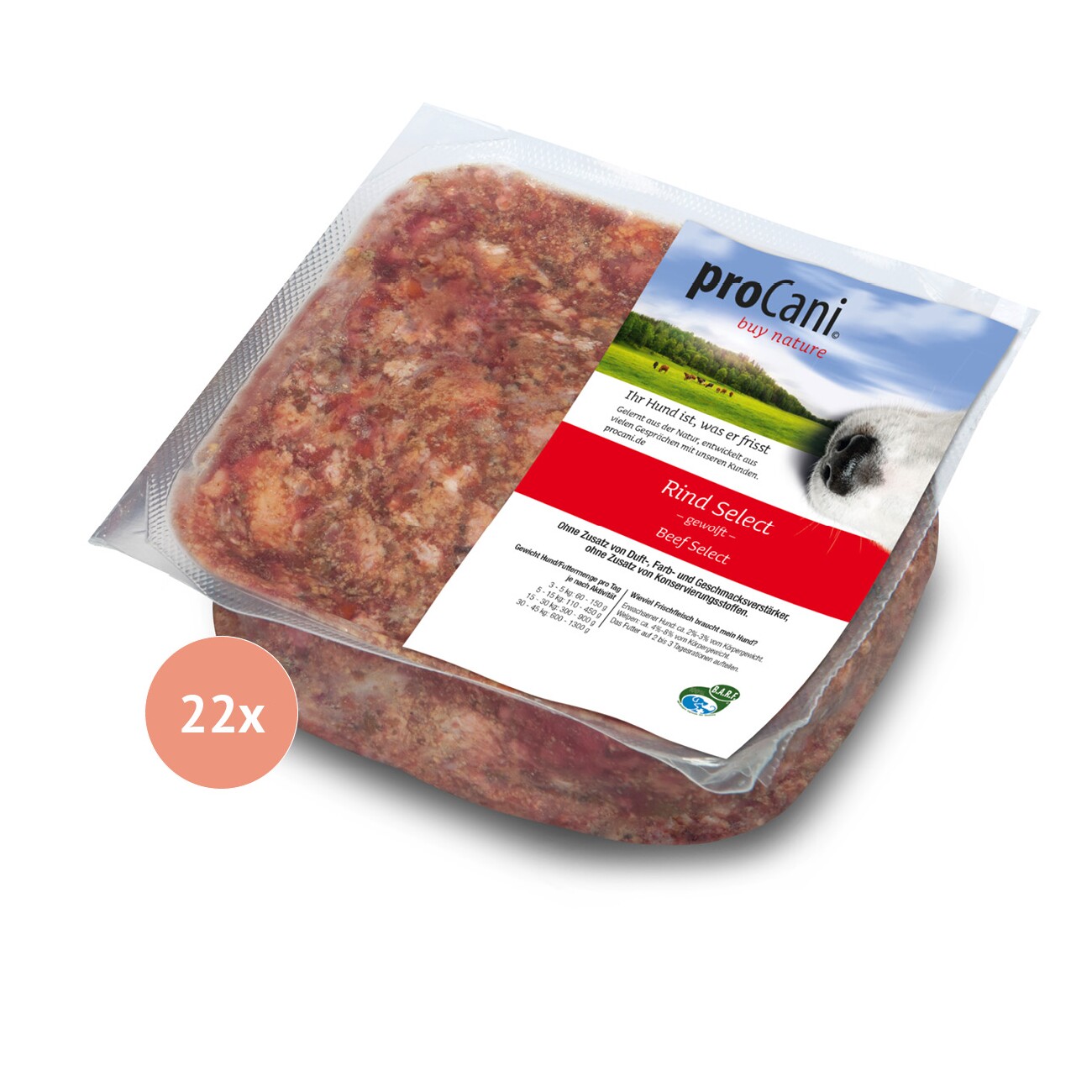 ProCani Rind Select - buy nature 22x500 g
