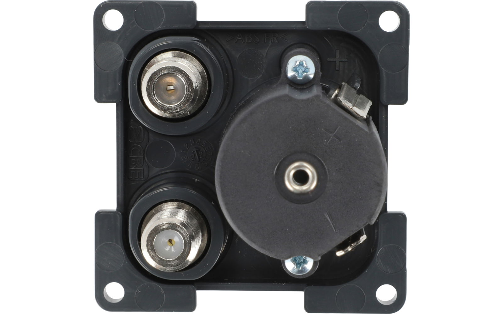 Inprojal System 10.000 Kombi Steckdose 12V mit TV und SAT schiefergrau