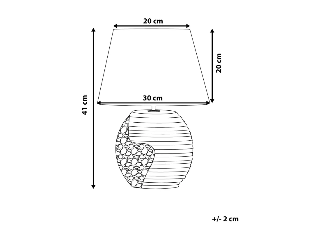 Lampe à poser ESLA Porcelaine Beige