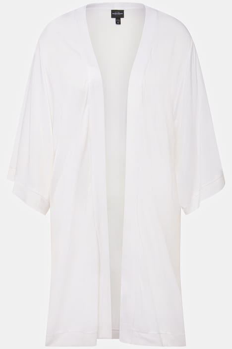 Kimono, Slinky-Piqué, Stehkragen, Halbarm