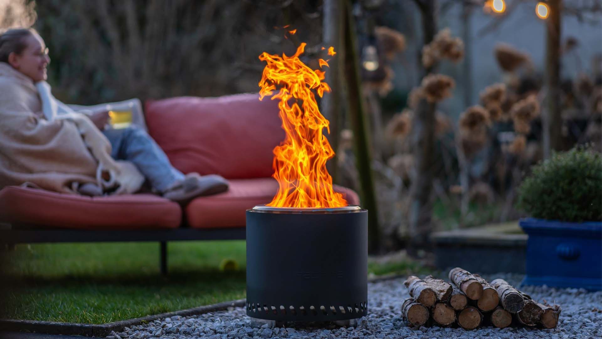 RedFire Volcano Pellet - Vuurhaard L - Rond - Zwart - Rvs - 38 cm - L