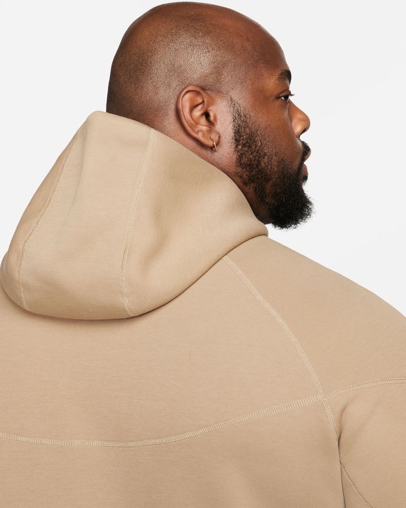 Sweat zippé à capuche Nike Sportswear Tech Fleece Beige pour homme