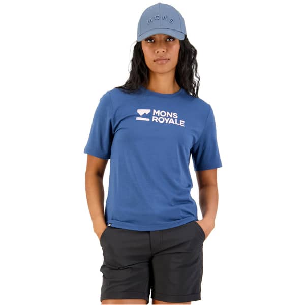 Maillot VTT MONS ROYALE W ICON RELAXED TEE BRAND LOCK UP DARK DENIM