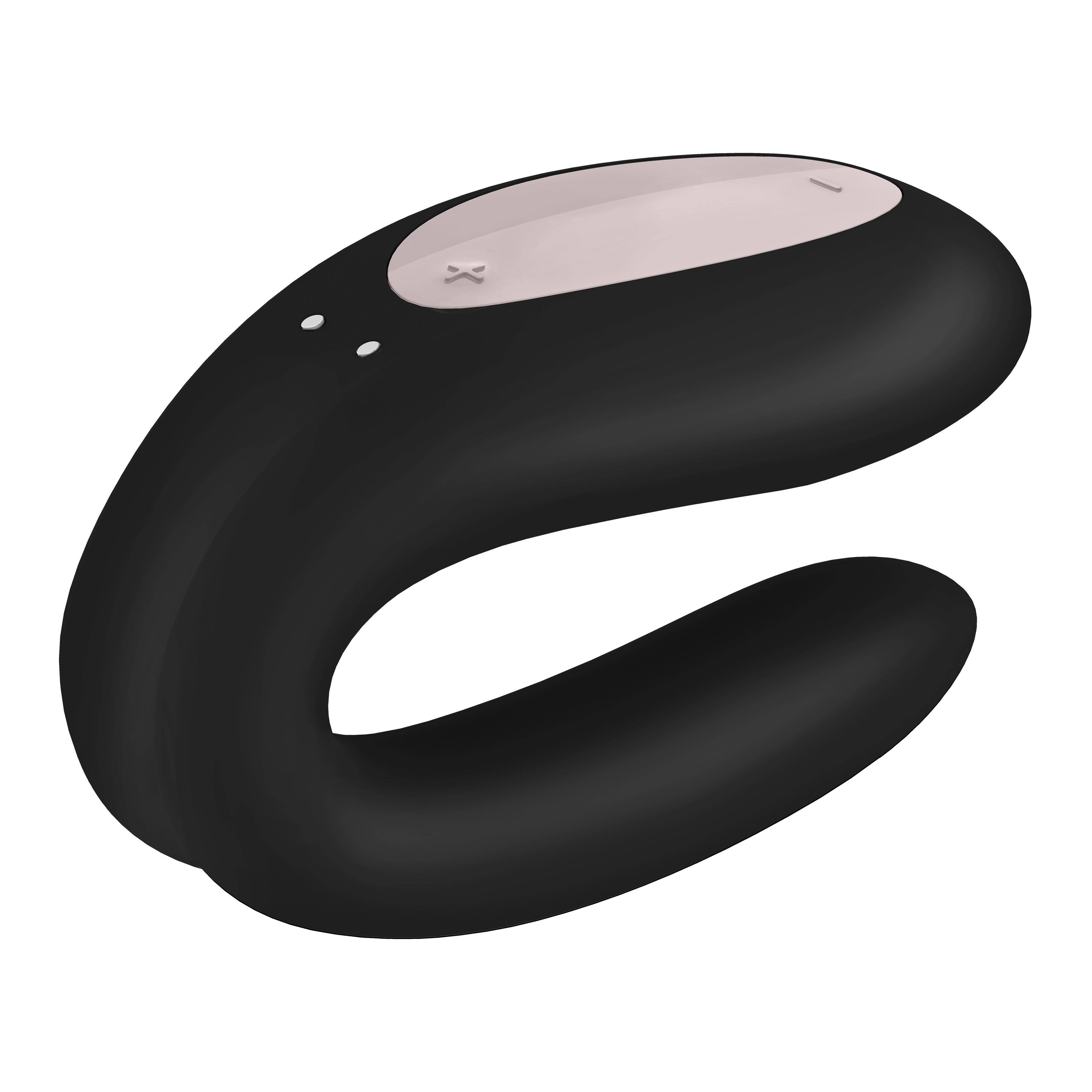 Satisfyer Double Joy koppel vibrator - zwart