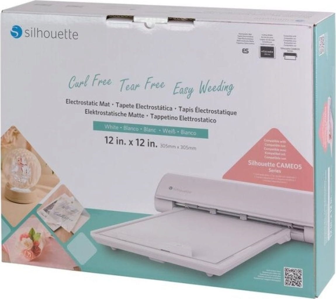 Silhouette  Electrostatic Mat - 30,5 cm x 30,5 cm, White    Spezieller Mattenaufsatz mit elektrostatischer Oberfläche
