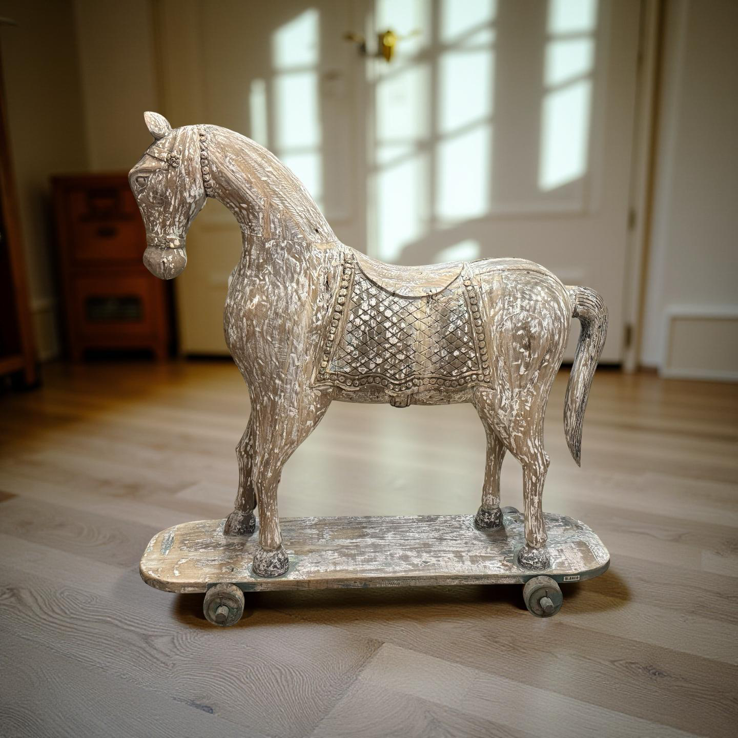 Decoratie houten paard groot