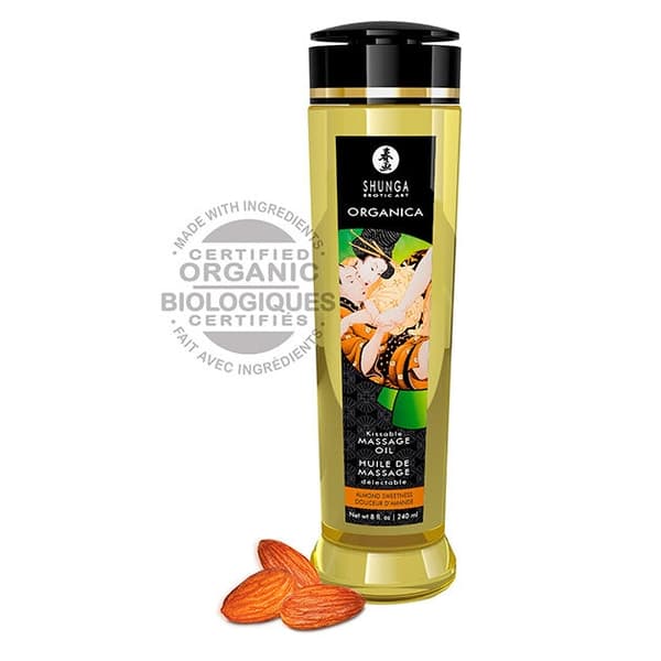 Shunga - Økologisk mandelmassasjeolje 240 Ml