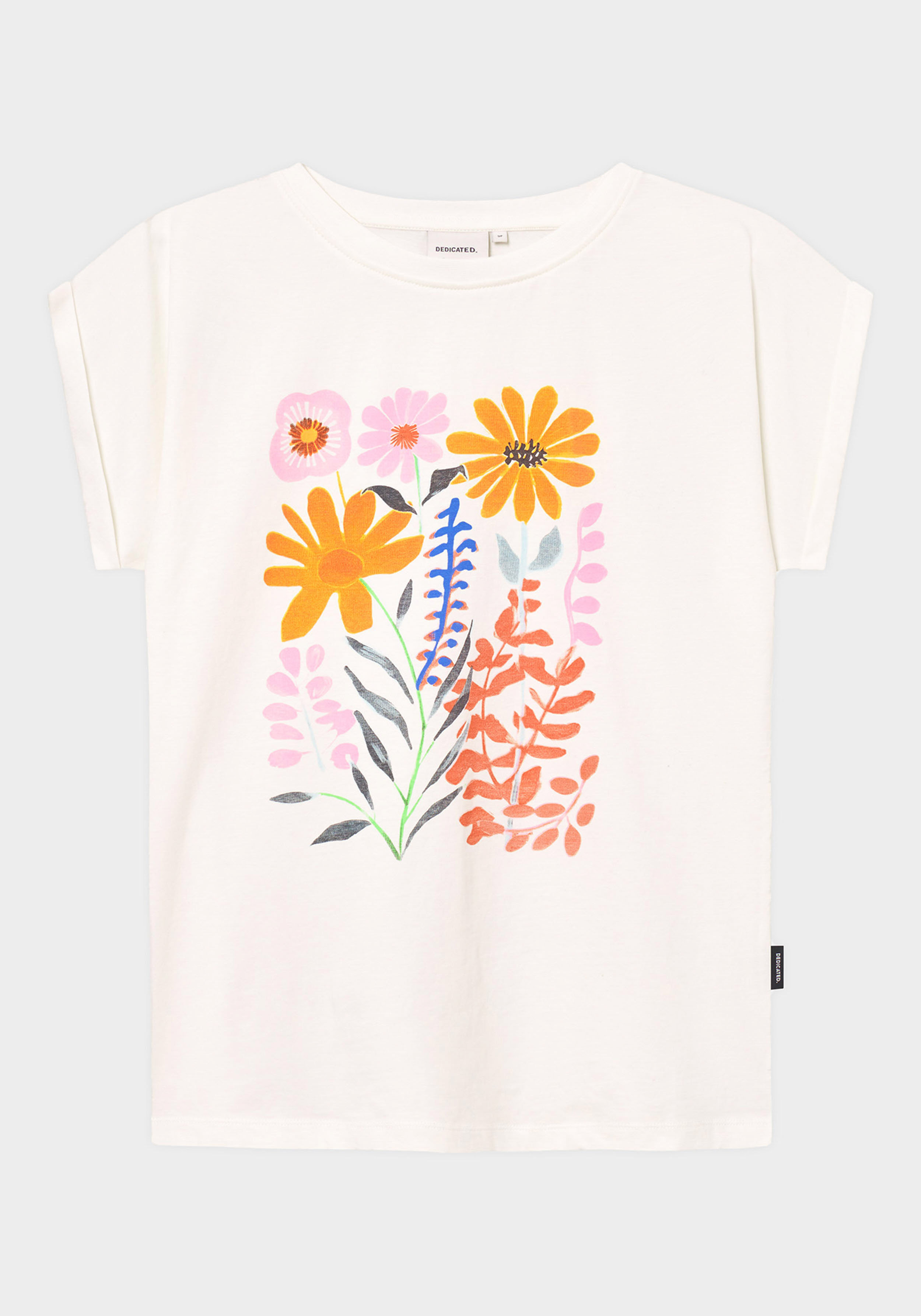 Dedicated T-Shirt Visby Summer Flowers White