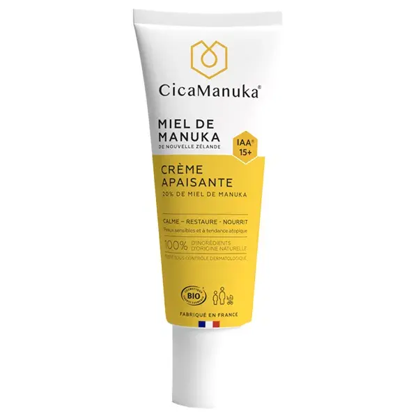 Creme calmante Cicamanuka com mel de Manuka orgânico IAA15+ 40ml