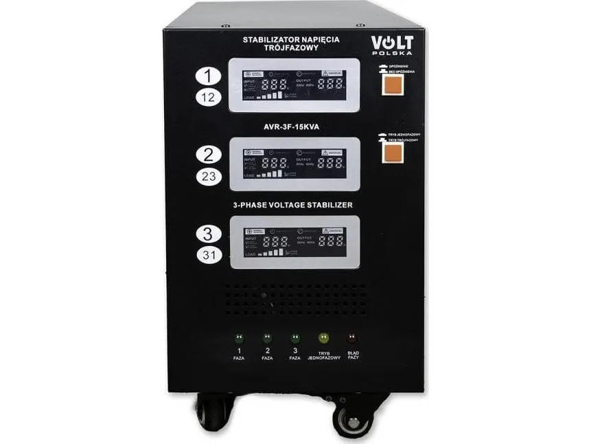 Trefaset spændingsregulator Volt Polska AVR PRO 15000 3% SERVO 3-F