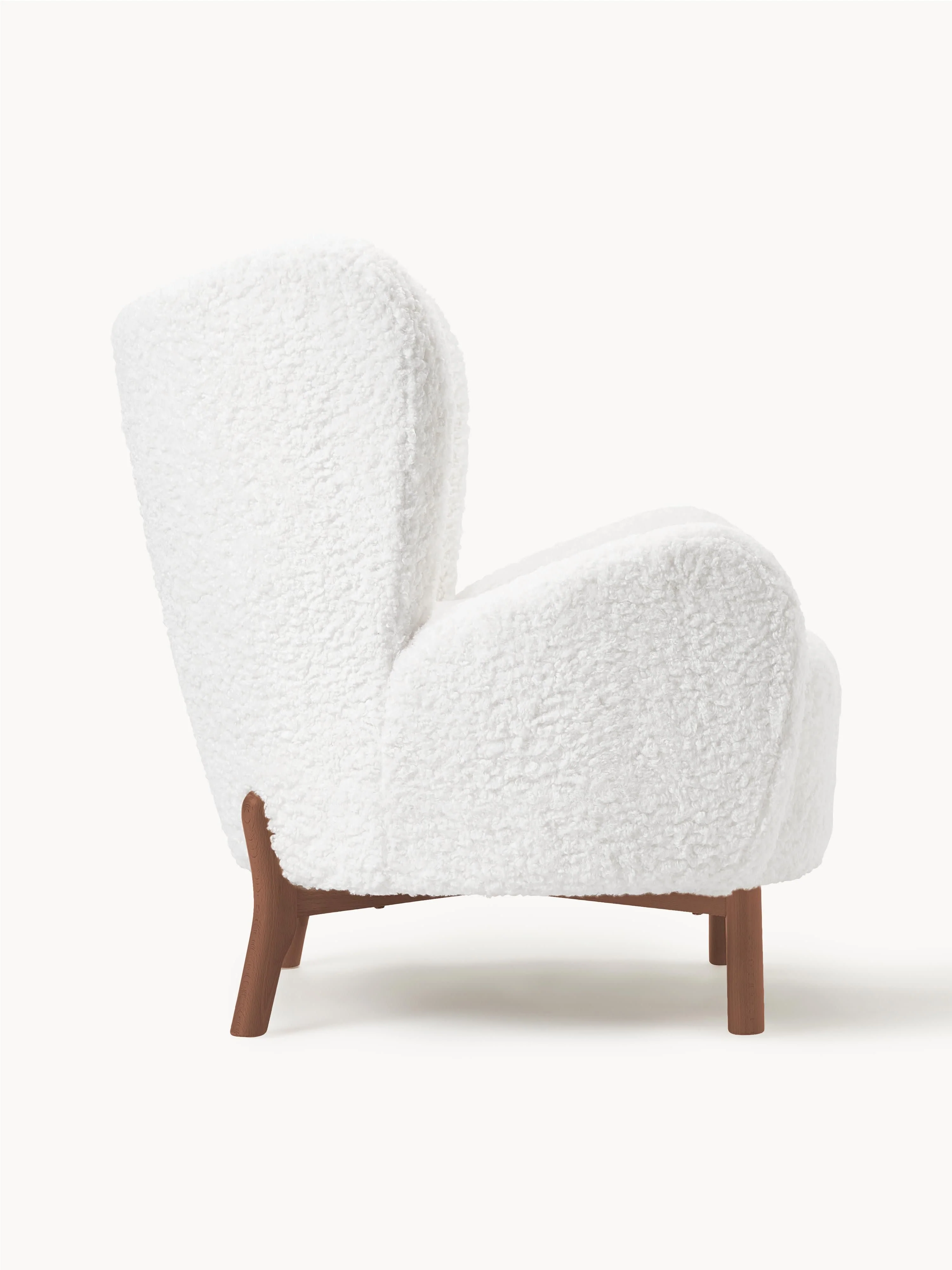 Witte teddy fauteuil Kalia