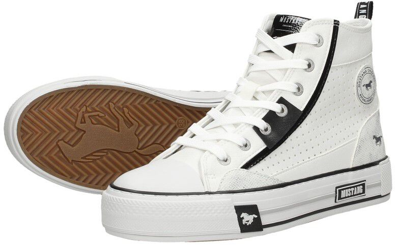 Mustang Veterschoenen Hoog wit