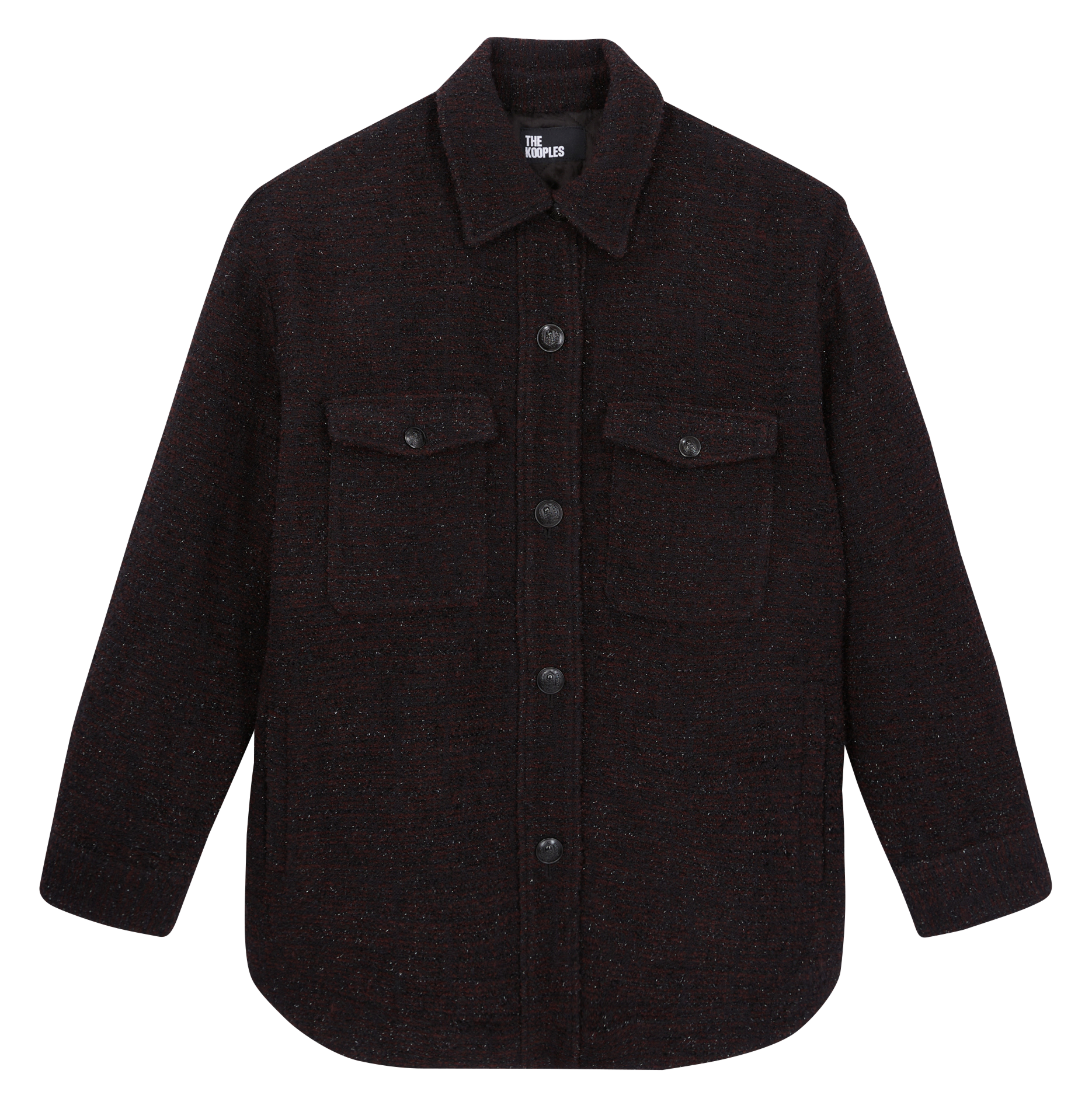 Surchemise col classique en tweed|