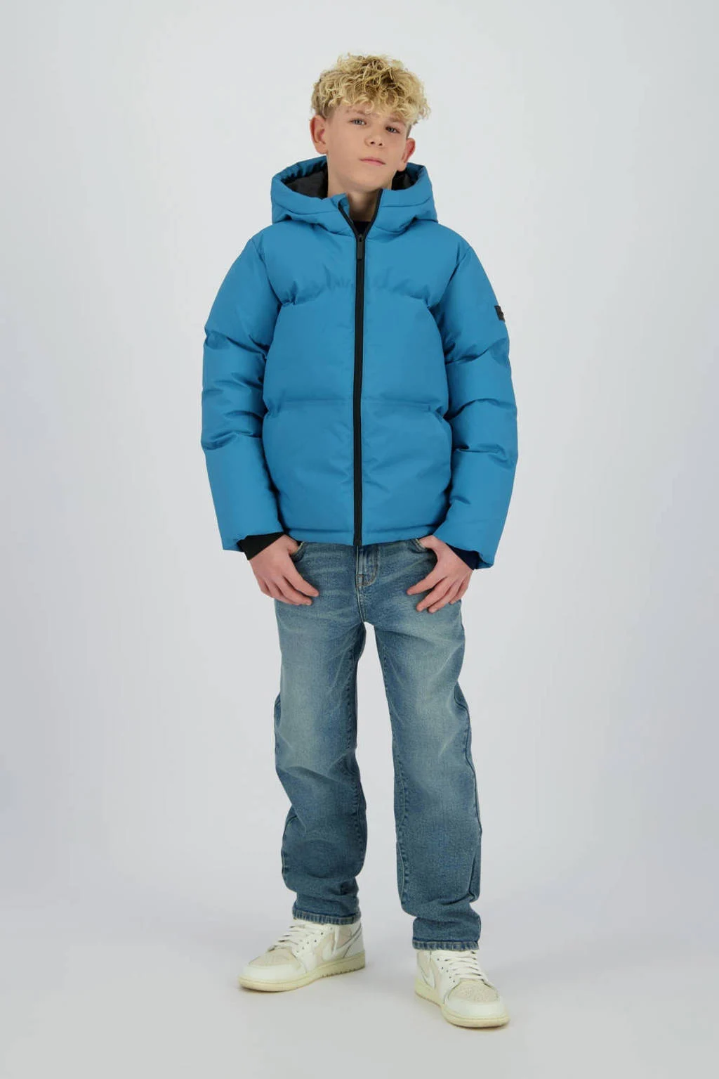 Raizzed gewatteerde jas blauw
