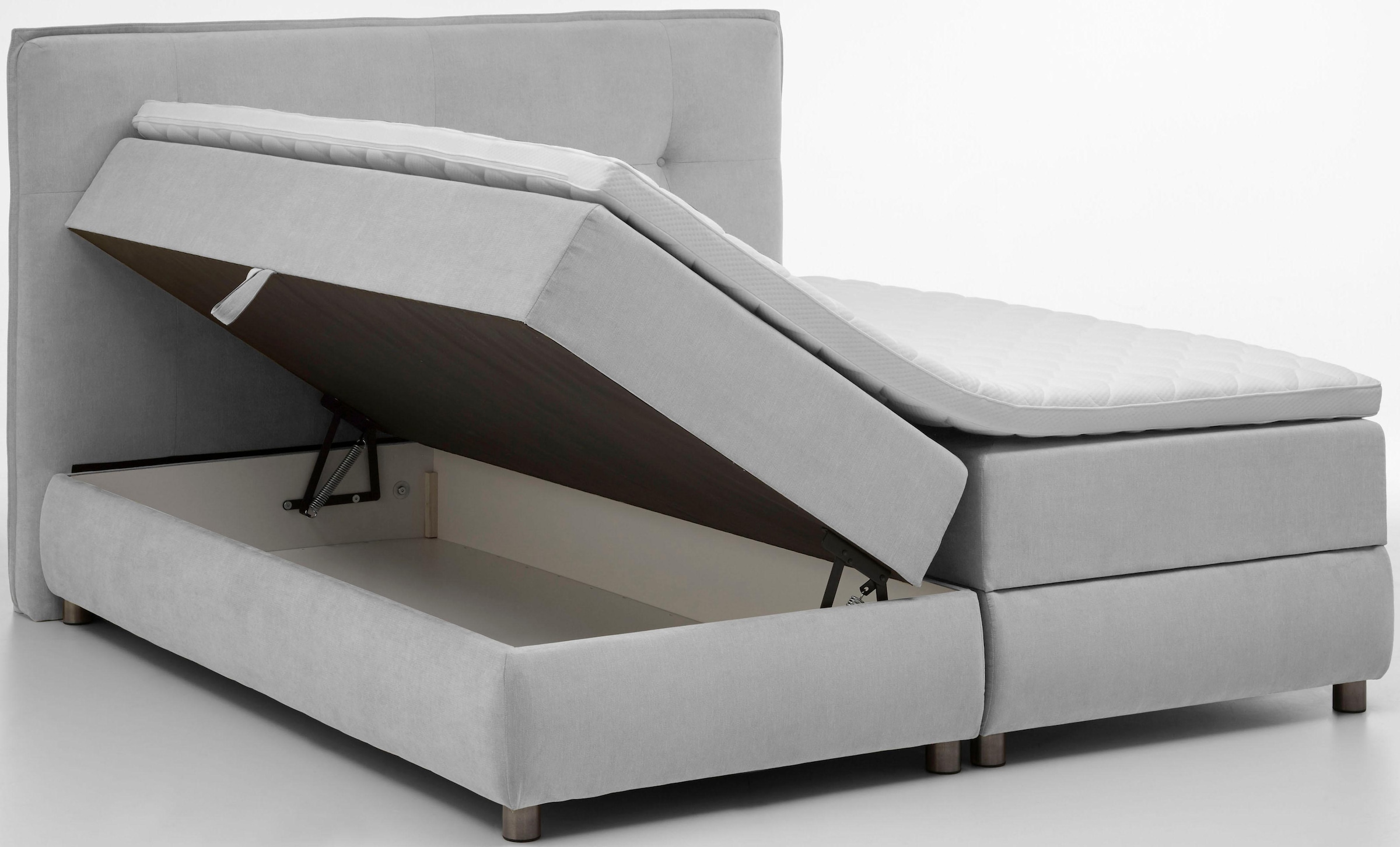 ATLANTIC home collection Boxspringbett »Tilo« mit Tonnentaschen-Federkernmatratze, inkl. Bettkasten und Topper