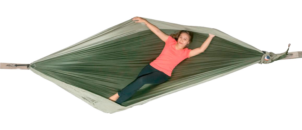 Ticket to the Moon King Size Hammock Hängematte - Army Green/Brown