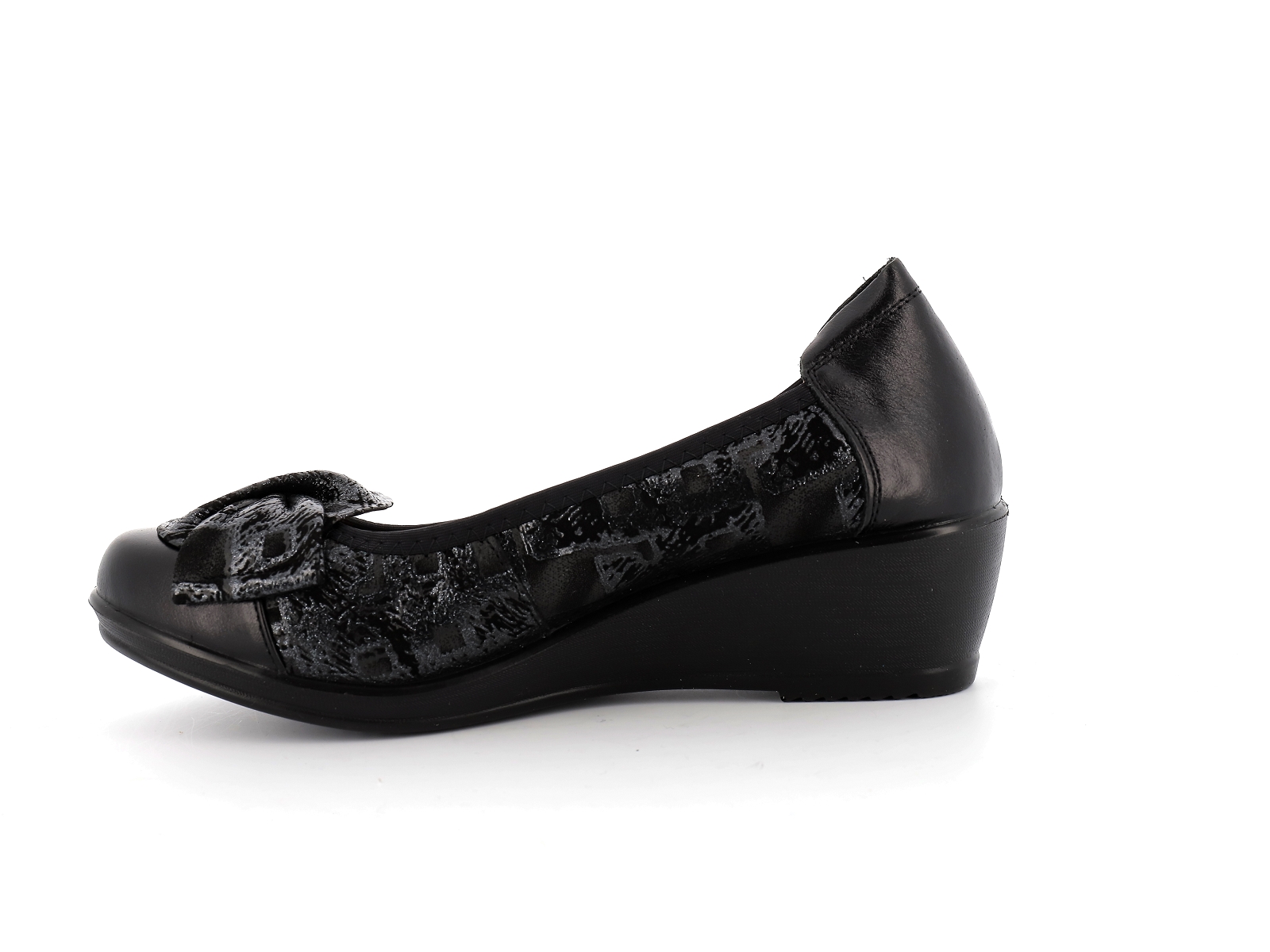 Inea-SURI Cuir Noir Argent