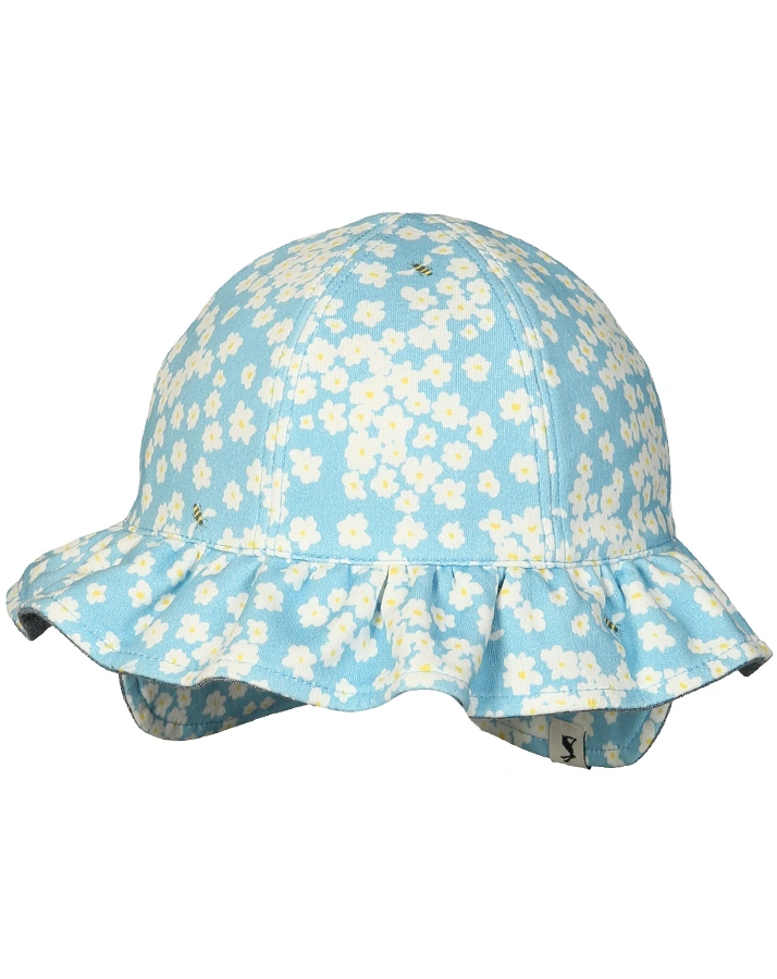 Wende-Hut LINDSEY – BEES in hellblau/blau