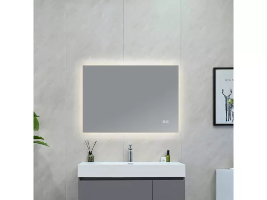 Miroir salle de bain LED 110x60cm avec anti buée et LED 3 couleurs LB-85070A