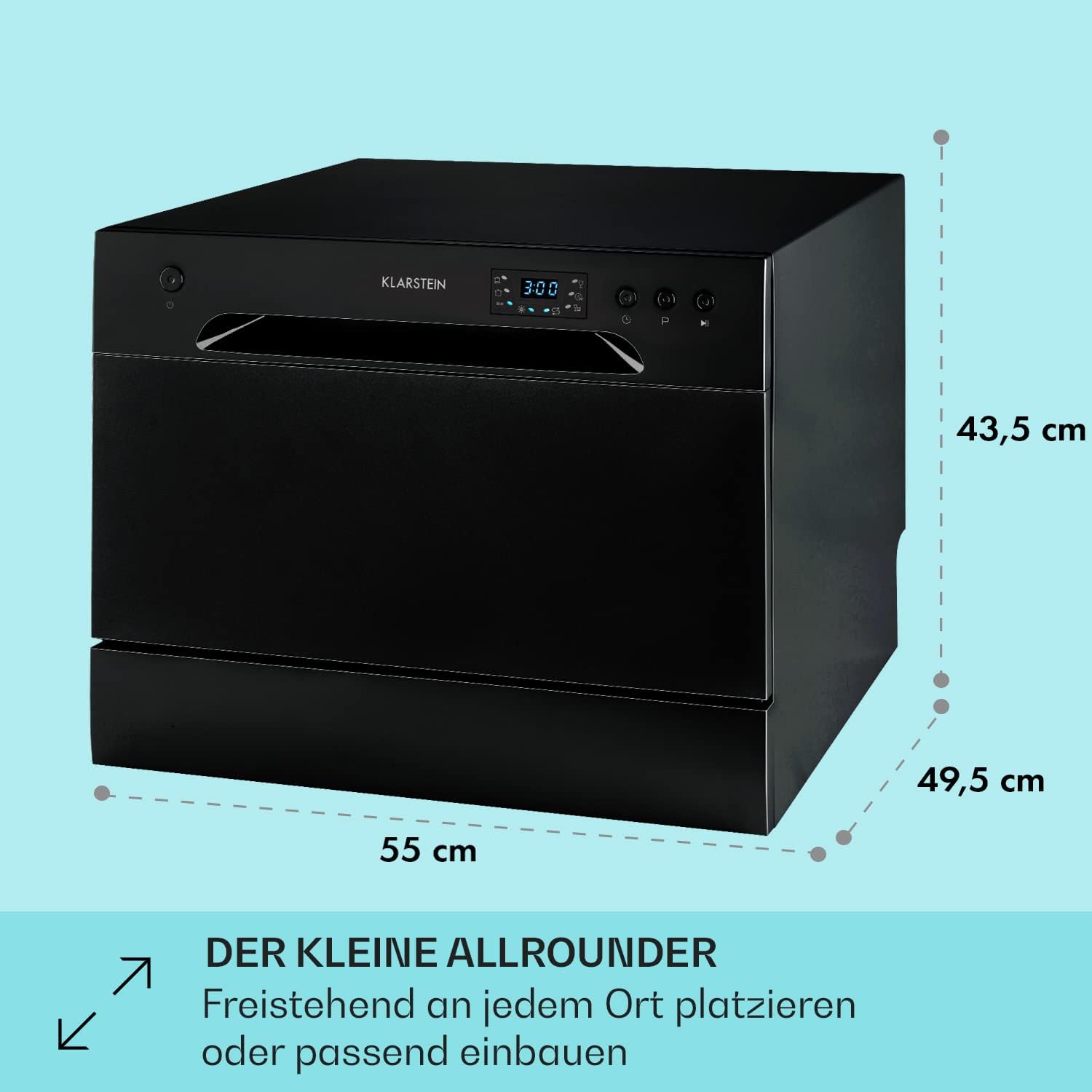 Klarstein – Spülmaschine Amazonia 60 Schwarz