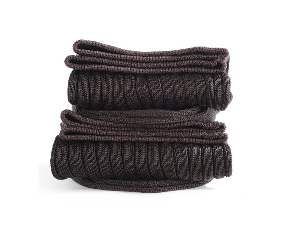 Chaussettes ville homme fil d’Écosse Havane