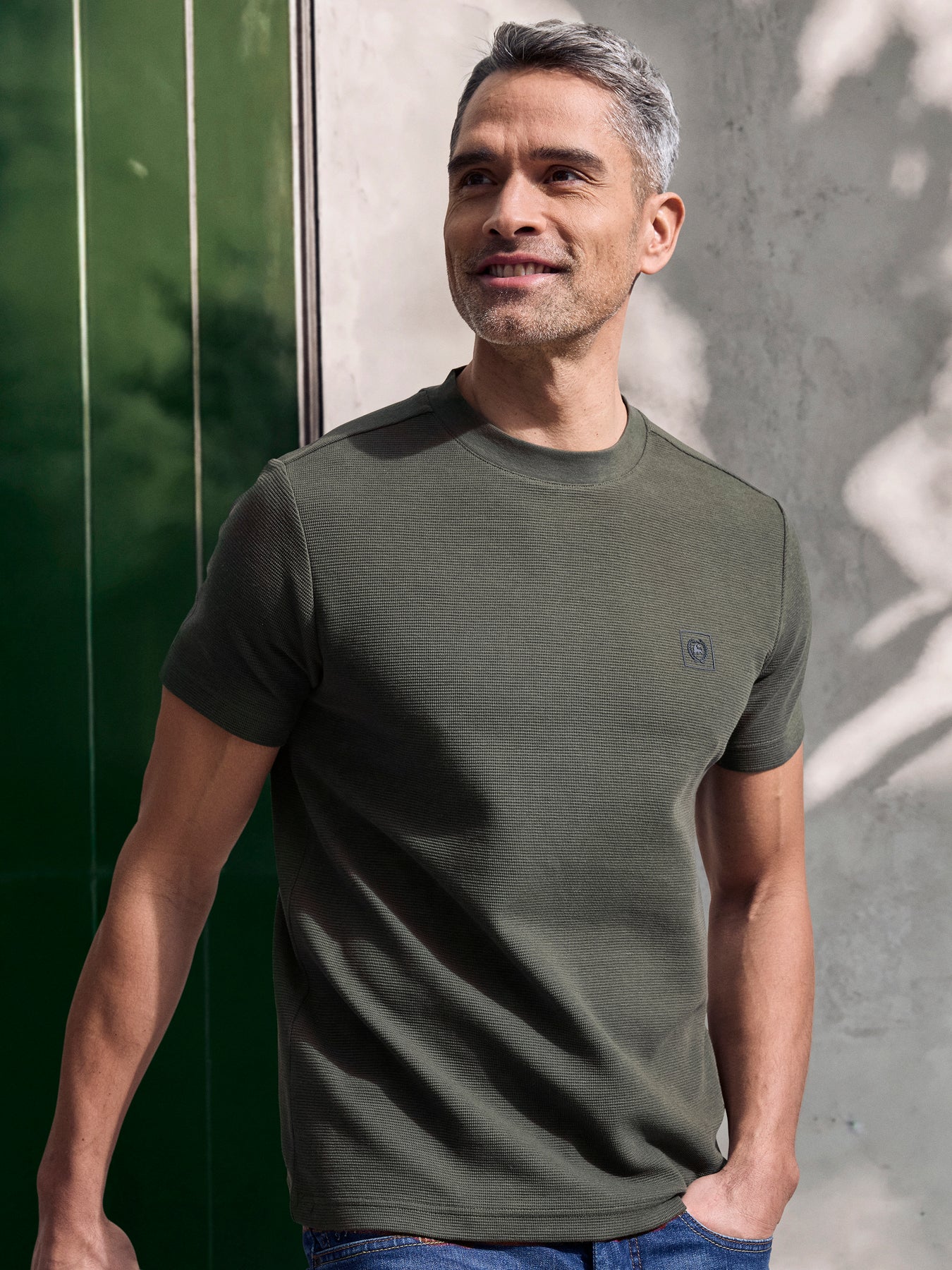 Herren T-Shirt in Strukturqualität